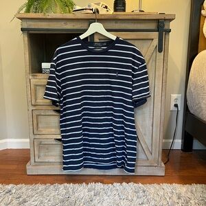 Striped polo tee